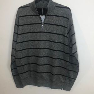 Men’s True Rock Grey Striped Sweater Sz XXL